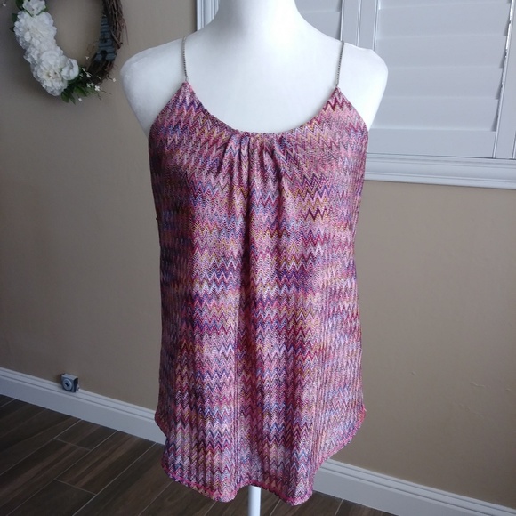 RACHEL Rachel Roy Tops - Rachel Roy Top Chain Strap Multi Chevron Medium